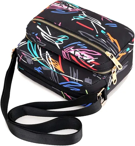Vista 6 de Collsants Pequeño bolso de nailon con bolsillos con cremallera para viajar