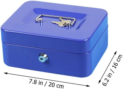 Vista 3 de STOBOK Caja de almacenamiento ignífuga con cerradura Credencial Organizador de archivos portátil para documentos seguros