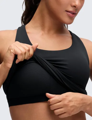 Vista 3 de CRZ YOGA Camisetas sin mangas con espalda cruzada Butterluxe Negro
