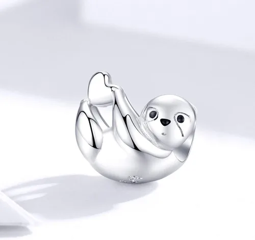 Vista 4 de BISAER Dijes de plata de ley 925 para pulseras, gatos, perros, perezosos, animales, mariposa, hada, corazón, colgante
