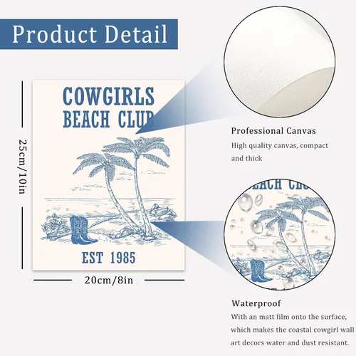 Vista 6 de RETRART Juego de Decoración Costera para Habitación de Nieta de 9 Piezas, Decoración de Habitación de Playa Preppy Decoración de Habitación Preppy