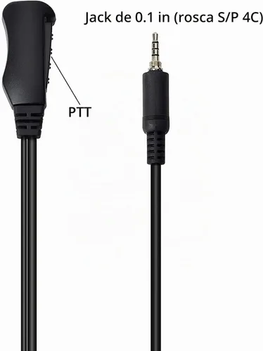 Vista 2 de Auricular de radio con micrófono PTT para Motorola evx-s24, Standard