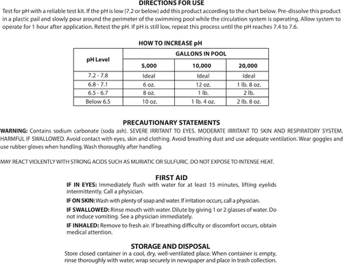 Vista 4 de SpaChoice Aumento de pH prémium de 5 libras para piscinas, pH para piscinas, 100% carbonato de sodio