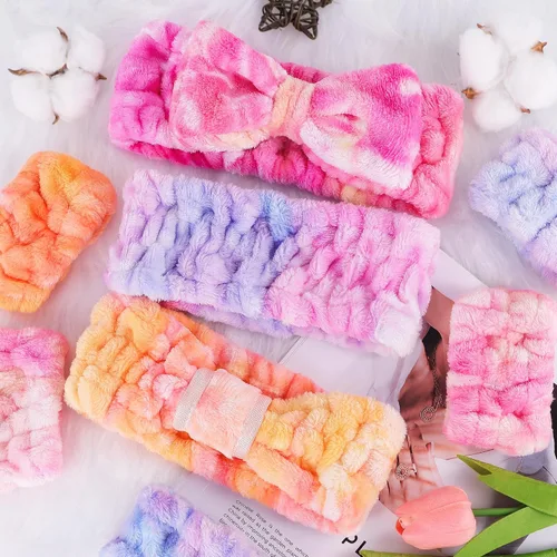 Vista 9 de DiyJibb Diadema de spa de 9 piezas para lavar la cara, cuidado de la piel, diadema y pulsera, para mujeres, adolescentes, niñas, para lavar la cara