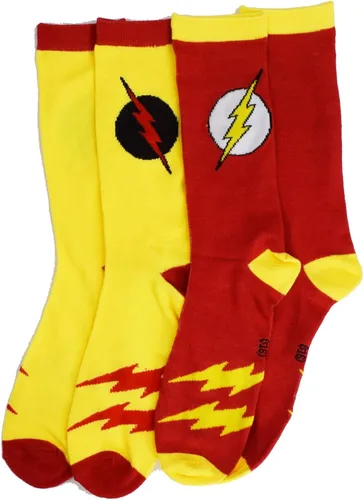 Vista 2 de DC Comics Flash Reverse Flash 2 Pack de calcetines casuales de la tripulación