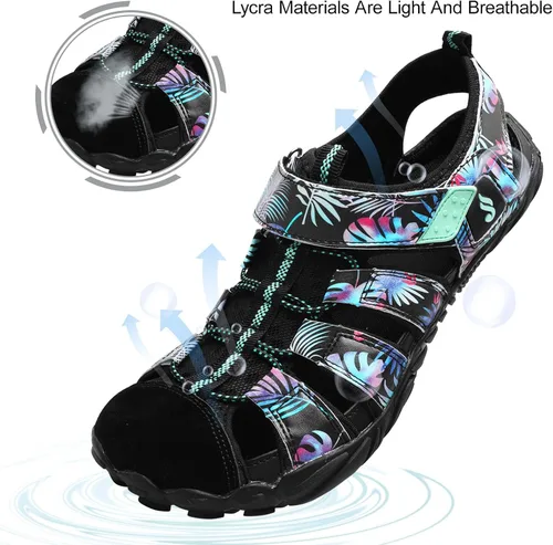 Vista 5 de JIASUQI Zapatos de agua atléticos para senderismo, descalzos, para natación, deportes, caminar, para mujeres y hombres