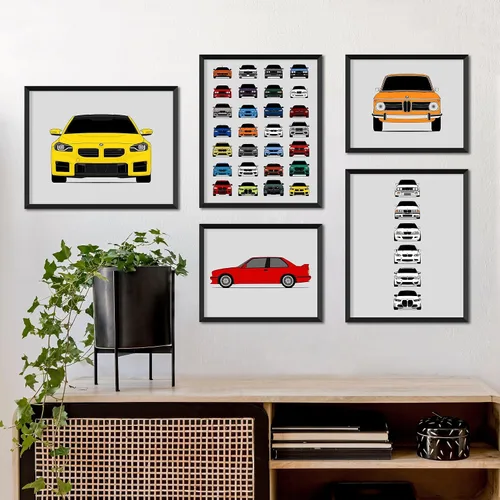 Vista 5 de Custom Car Posters Handmade Poster compatible with BMW Z4 G29 (2018-Present) Print Wall Art Décor - 8x10 Metallic Print (Unframed)