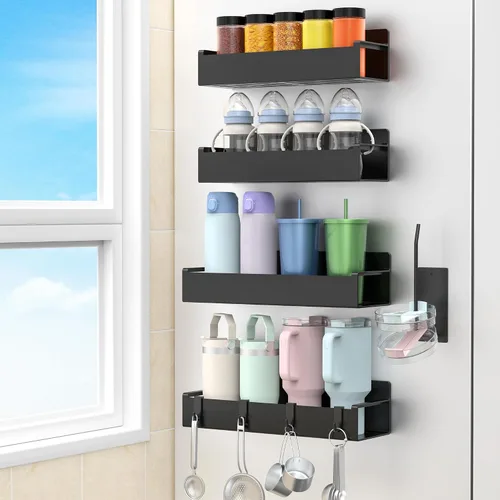Vista 33 de HuggieGems Soporte Magnético para Botella de Agua para Refrigerador, Organizador de Portavasos para Stanley y Tumbler para Cocina, Paquete de 6