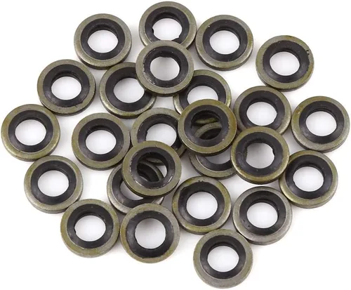 Vista 2 de X AUTOHAUX 25pcs M6 Tono Bronce Motor De Coche Drenaje De Aceite Triturado Plano Juntas De Arandela