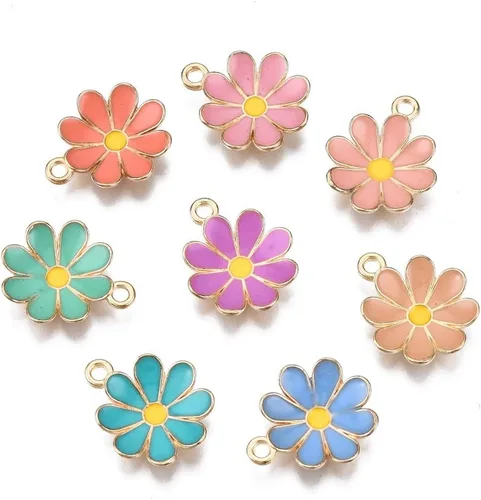 Vista 7 de DanLingJewelry Dijes esmaltados de formas surtidas para hacer pulseras, collares, joyas, Metal