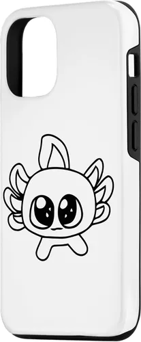 Vista 2 de Funda para disfraz de cumpleaños para iPhone 14 con diseño de ajolote kawaii para niñas y niños