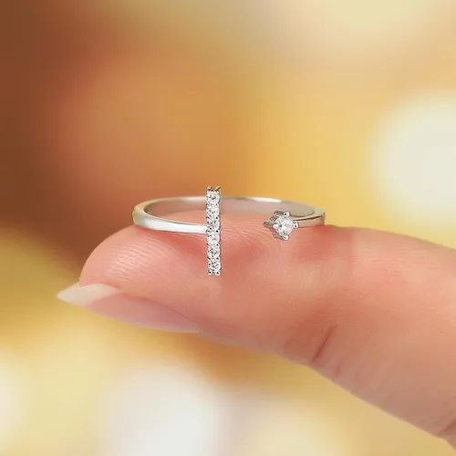 Vista 5 de Anillos minimalistas de plata de ley 925 para mujer, anillos apilables, regalos de cumpleaños para hermanas, hija, mamá