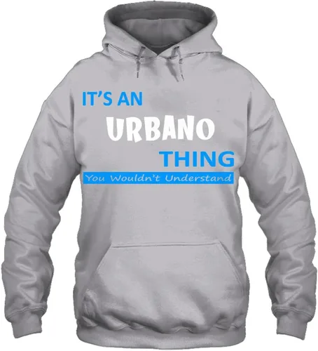 Vista 2 de Urbano Shirt for Men Women, Family Reunion T Shirt, Urbano Family Crest Hoodie Long Sleeve Tee Shirt Sweatshirt Black Navy S - 4 XL T323