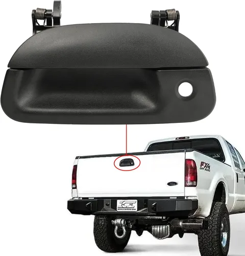 Vista 5 de Mango de puerta trasera compatible con 1997-2007 Ford F150 F250 F350 F450 F550 Super Duty, 01-05 Ford Explorer Sport Trac, con cerradura OE