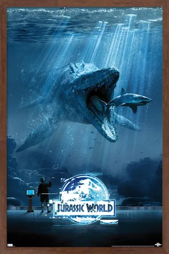 Vista 5 de Trends International Jurassic World - Póster de pared de agua, 14.725 x 22.375 pulgadas, versión premium sin marco