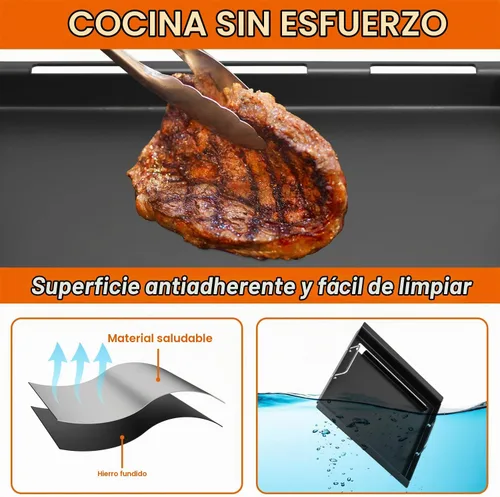Vista 5 de DELSbbq Plancha de tamaño completo de 17" para parrillas de gas Charbroil