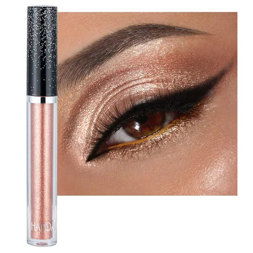 Vista 7 de Sombras de ojos con purpurina, sombras de ojos líquidas, metales de larga duración, plata brillante, dorado, sombras de ojos coloridas con purpurina