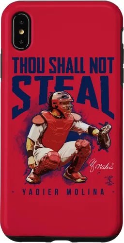 Vista 11 de Yadier Molina - Carcasa para iPhone 17, diseño de "Thou Shall Not Steal