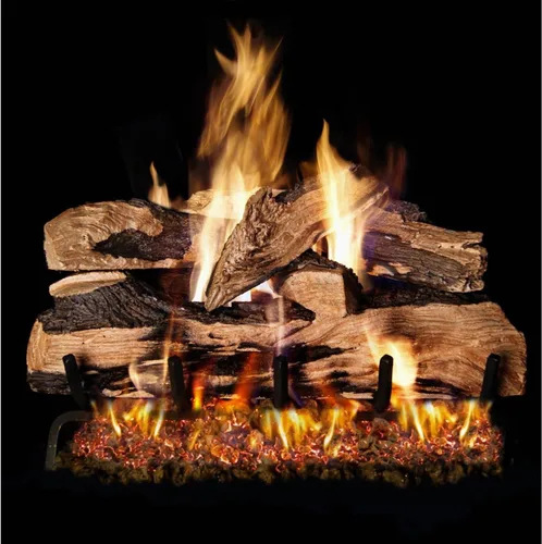 Vista 4 de RealFyre Peterson G45 - Sistema de doble quemador de gas de 18 pulgadas (NG) de gas natural (solo sistema de hornilla, troncos no incluidos)