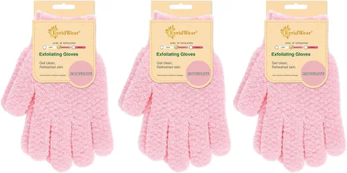 Vista 11 de Evridwear Guantes Exfoliantes para Ducha, 100% Nylon Gruesos Suaves Medianos Pesados Guantes de Baño Removedor de Piel Muerta Exfoliante Corporal