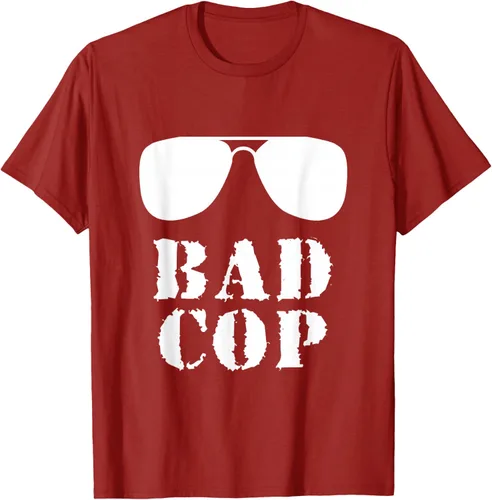 Vista 64 de Bad Cop Funny Police - Camiseta a juego para padre e hijo, Negro, S