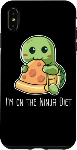 Vista 11 de Funda para iPhone 11 Pro Max I'm On The Ninja Diet Divertida Tortuga Comiendo Pizza Nerd Geek