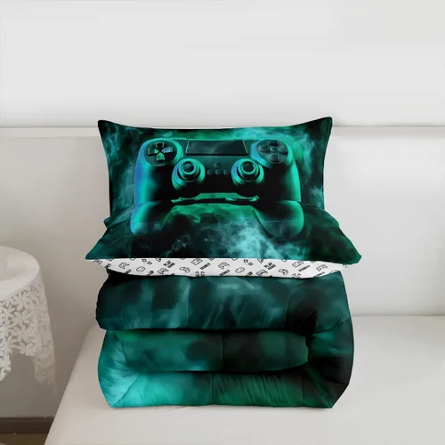 Vista 104 de Erosebridal Juego de edredón de hojas de cannabis, juego de ropa de cama de marihuana con estampado colorido de plantas, decoración bohemia de 2