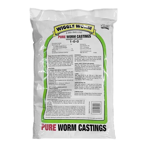 Vista 2 de Wiggle Worm Fertilizante de Humus de Lombriz 100% Puro Orgánico Denso en Minerales, 30 libras - Mejora la Fertilidad del Suelo y la Aireación