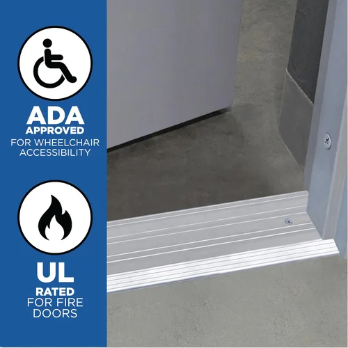 Vista 3 de M-D Building Products 11502 - Umbral comercial de aluminio resistente, protección contra corrientes de aire, fácil de cortar e instalar