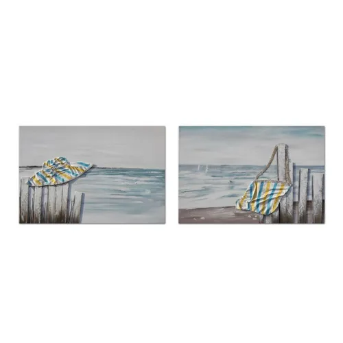 Vista 2 de Lienzo DKD Home Decor Lienzo Madera MDF 90 x 2,5 x 60 cm