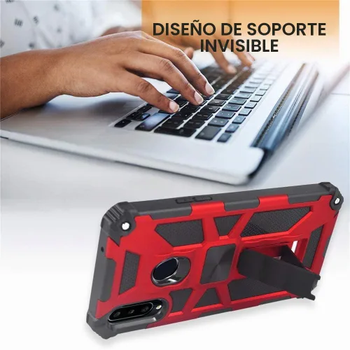 Vista 3 de Asuwish Funda compatible con Huawei Y9 Prime 2019/Honor 9X/P Smart Z y protector de pantalla de vidrio templado, accesorios de celda, soporte de Rojo