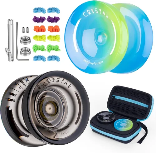 Vista 16 de Yoyo K2 Crystal - Yoyo profesional responsivo para niños principiantes, Yo Yo de doble función para adultos avanzados + rodamiento extra