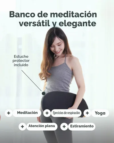 Vista 5 de Mindful Modern Banco de meditación plegable – Taburete arrodillado de bambú con bisagras magnéticas de bloqueo, silla Seiza de oración con almohada