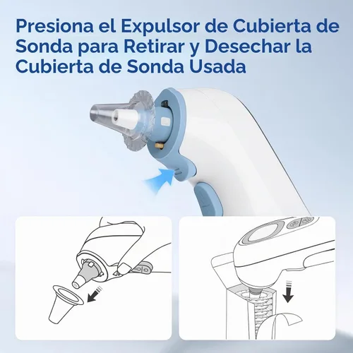 Vista 3 de Berrcom Termómetro digital de oído con punta térmica para todas las edades Azul