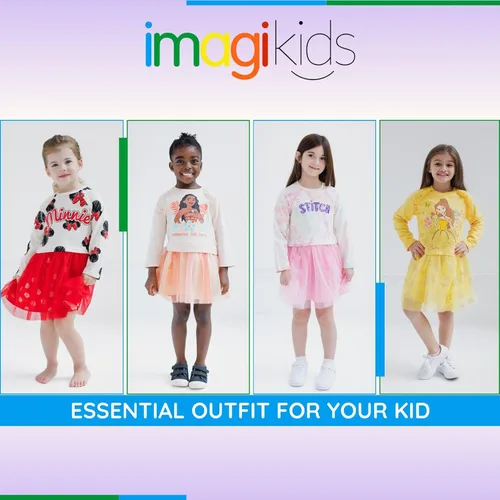 Vista 2 de Vestido Disney Junior para niñas de niño pequeño a niño grande (2T - 14-16)