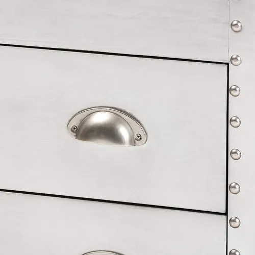 Vista 9 de Baxton Studio Estanterías y gabinetes multiusos, plata