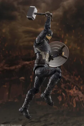 Vista 7 de TAMASHII NATIONS - Avengers: Endgame - Capitán América - Edición de batalla final -, Figura de acción de Bandai Spirits S.H. Figuarts