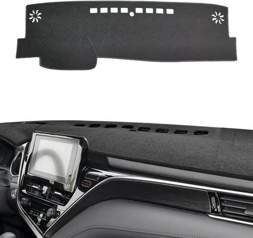 Vista 9 de POSAID Funda para salpicadero de Toyota Camry 2011, 2010, 2009, 2008, 2007, ajuste personalizado, para Toyota Camry 2011-2007, color negro 07-11