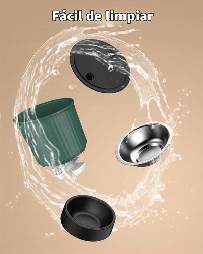 Vista 3 de Comedero automático para gatos, dispensador de alimentos secos de 4 litros para gatos y perros Programmable Portion Control, 6 Meals Daily, Dual