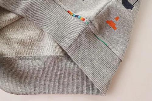 Vista 6 de Sudaderas para niños pequeños, cuello redondo, sin botones, de algodón, manga larga, para otoño, niños de 1 a 7 años
