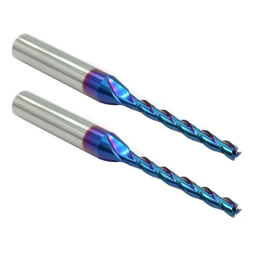 Vista 7 de Broca de enrutador CNC, 3 flautas de 1/8 de pulgada de diámetro de corte de 1/4 pulgadas, mango de 1/4 pulgadas, molino de extremo de carburo sólido