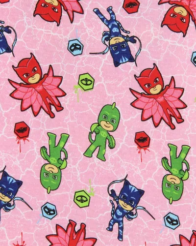 Vista 4 de PJ Masks - Conjunto de pijama para niñas pequeñas Gekko Catboy Owlette Title Logo