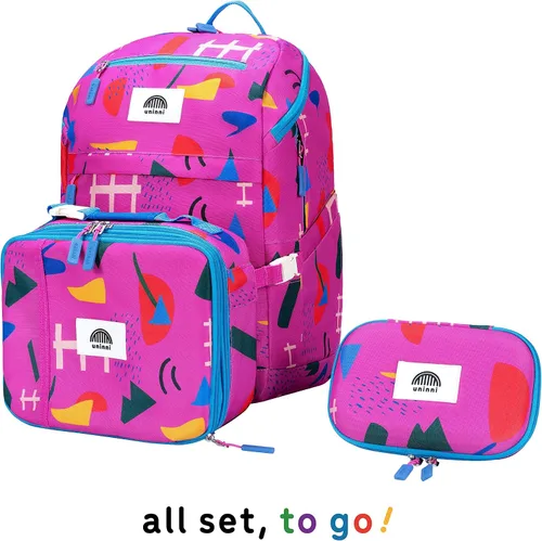 Vista 7 de Juego de mochila para niños de 16 pulgadas con bolsa de almuerzo aislada y estuche para lápices