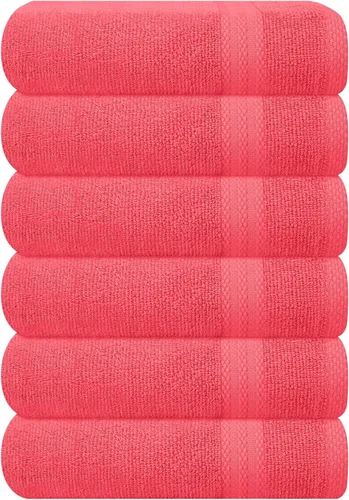 Vista 121 de GLAMBURG Juego de 2 Sábanas de Baño Extra Grandes de Algodón Premium de 700 GSM - 100% Algodón Peinado - 2 Sábanas de Baño 35x70 pulgadas - Calidad