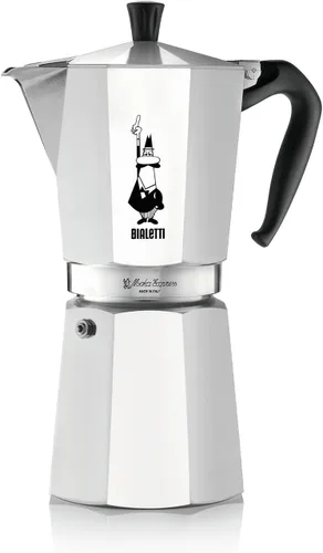 Vista 18 de Bialetti - Moka Express: Cafetera de espresso sobre estufa icónica, prepara auténtico café italiano, olla de moka 1 taza (2 Oz - 60 Ml), aluminio