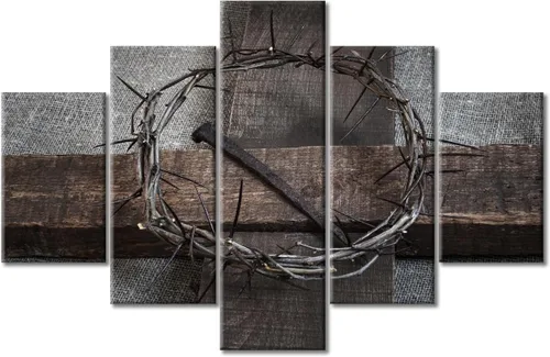 Vista 85 de TUMOVO Decoración de pared de iglesia cristiana de 3 paneles, imágenes de la resurrección de Jesús para sala de estar, dormitorio, cocina