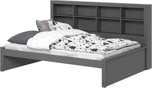 Vista 7 de Donco Kids Equable Modern - Estantería de sofá cama completa en acabado gris oscuro