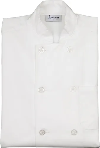 Vista 2 de Linteum Textile 6535 - Abrigo de chef unisex (poliéster), color blanco