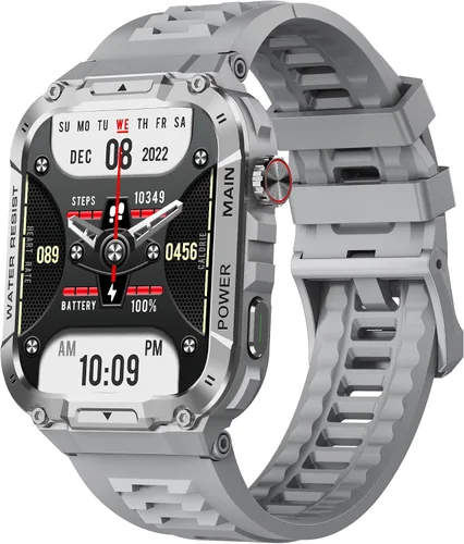 Vista 12 de Reloj inteligente militar con GPS para hombre, presión / altitud/brújula, reloj inteligente de fitness para teléfonos Android y iPhone, rastreador