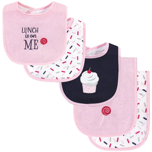 Vista 7 de Hudson Baby Conjunto unisex de babero de rizo de algodón y paño para eructos, talla única